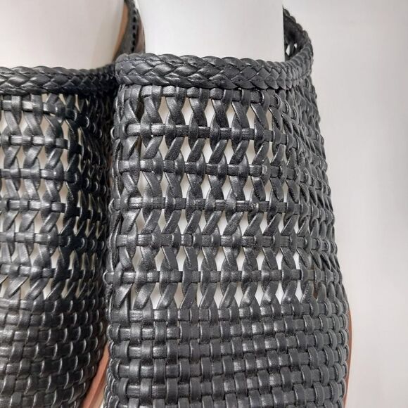 NWOT.  BLACK OPEN WEAVE HEELED CLOGS. SIZE 11 WOMEN'S. - Picture 9 of 11